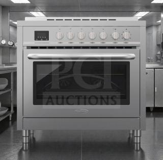 Brand New KoolMore KM-FR36EE-SS 36" Professional Electric Range, stainless steel, scratch & dent condition, six knobs.