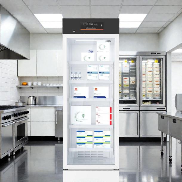 Brand new KoolMore KM-PHR-11C commercial pharmacy refrigerator, 11 cu. ft., UL listed, in original box, premium condition.
