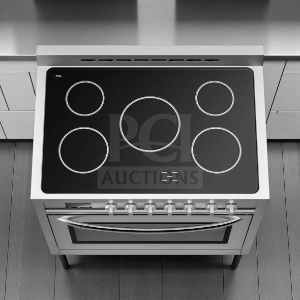 Brand new KoolMore KM-FR36EE-SS electric range, 36-inch, stainless steel, UL certified, 4.3 cu. ft., never used.