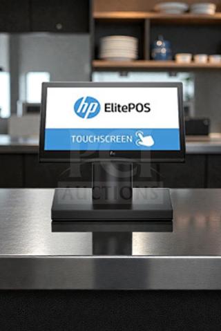 Brand new HP Engage One AIO Model 145 touchscreen POS system. UL Listed, includes original box. Black finish, premium condition.