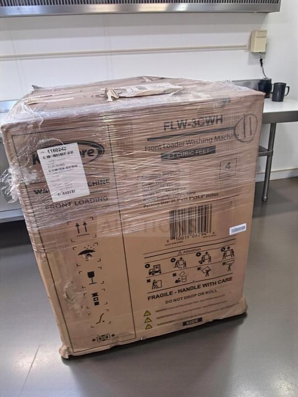 Brand new KoolMore FLW-3CWH washing machine in original box, 3.0 Cu. Ft., UL listed, model FLW-3CWH, never used.