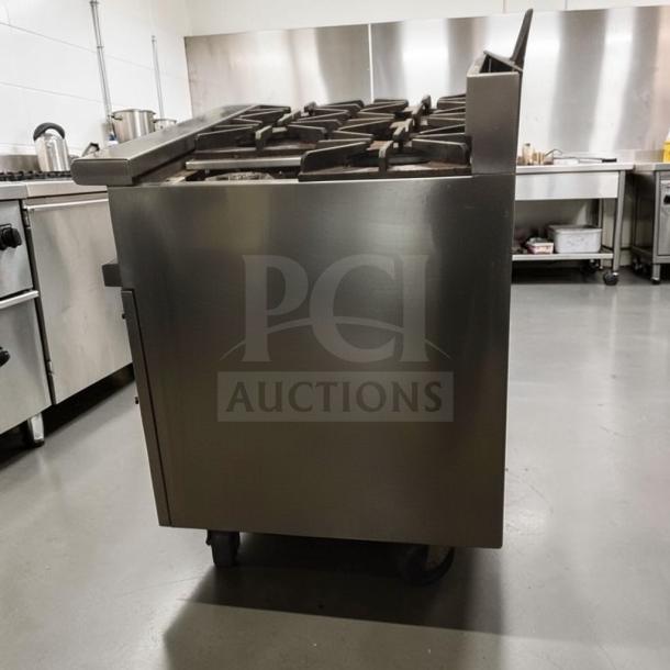 Jade JTRH-6-36C commercial gas range, 36", top-tier condition, stainless steel, fully tested, USA-made, model JAD-L-RNG-0248.