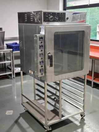 Nu-Vu RM-5T commercial electric oven, 208V/3 Phase, ETL listed, fully tested, exceptional condition, stainless steel finish.