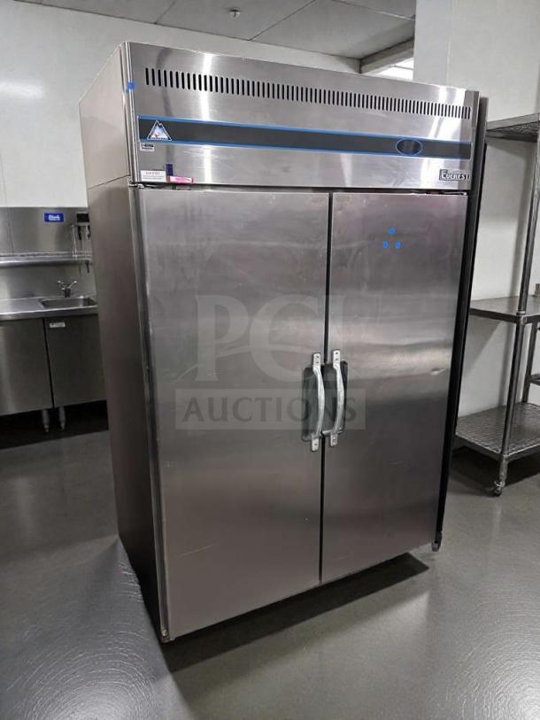 Everest ESR2 commercial refrigerator in stainless steel, high-grade condition, NSF & ETL listed, 115V, fully operational.