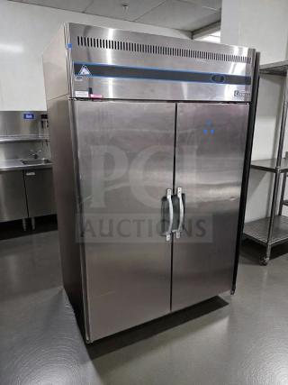 Everest ESR2 commercial refrigerator in stainless steel, high-grade condition, NSF & ETL listed, 115V, fully operational.