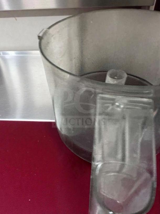 Commercial food processor bowl and lid assembly in excellent condition, NSF approved, fully inspected and clean. Model FP-S-BOWL-0372.