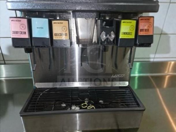 Lancer FS30 Flavor Select Series countertop ice and soda fountain dispenser in excellent condition, fully operational, with visible beverage labels.