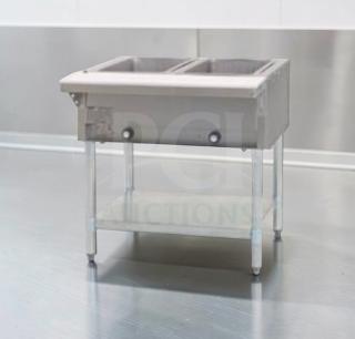 Commercial Food Equipment Dual Well Electric Hot Food Table, stainless steel, 115V, elite condition, fully operational.