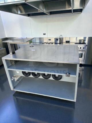 Commercial Grade Heated Pass-Through Station, 48" with overhead heat, outstanding condition, fully tested, model HOT-M-HOLD-0578.