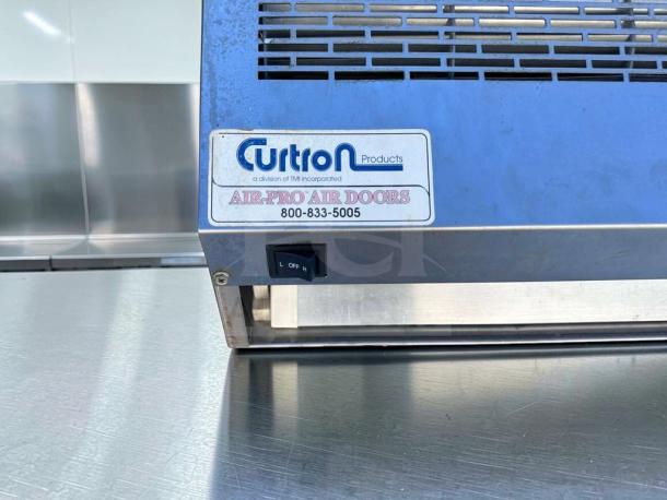 Superb condition 36" Curtain Products IBD-2-36-1-SS commercial air curtain. UL listed, tested, fully operational.