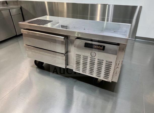 Continental D48GFN chef base freezer, 48-inch with 2 drawers, in exceptional condition, fully operational, 115V.