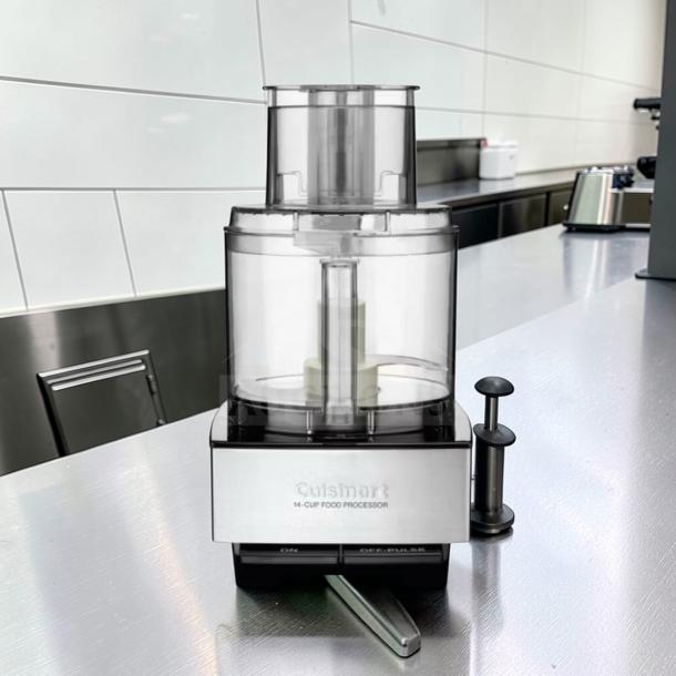 Cuisinart Custom 14 Food Processor, Type 33, high-grade condition, fully operational, stainless steel, 14-cup capacity.