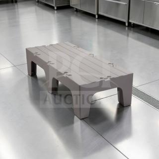 Superior condition Cambro dunnage rack, 12"x48"x21", heavy-duty polypropylene, 3,000 lb capacity, ideal for commercial storage.