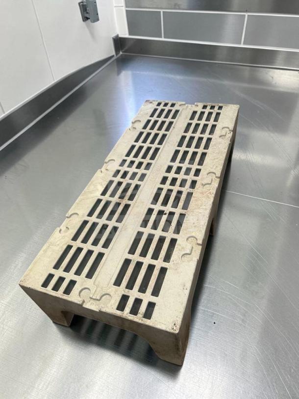 Superior Condition Cambro Dunnage Rack, 12"x48"x21", heavy-duty polypropylene, 3,000 lb capacity, IBS series, inspected.