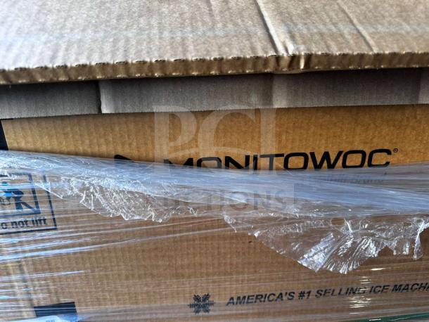 Brand new Manitowoc IYT0500A ice machine in original packaging with branding and UL listing. 550 lb capacity, 115V/1PH.