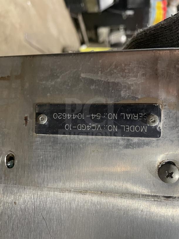 Vulcan convection oven model VC4GD-10, stainless steel, gas powered, serial 54-1044620, Energy Star certified.