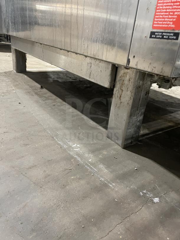 Alto-Shaam Combitherm 2020G full roll-in rack combi oven, stainless steel, on legs, natural gas, full-size rack, SN: G7U00090277.