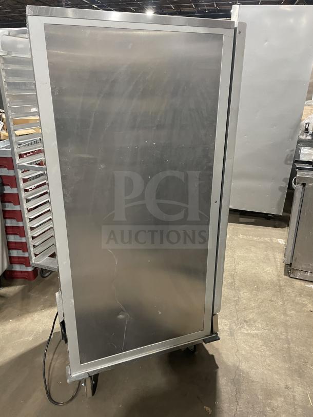 Bevles stainless steel heated proofing cabinet, model HPIC-6836, with glass door, on casters, 120V, used condition.