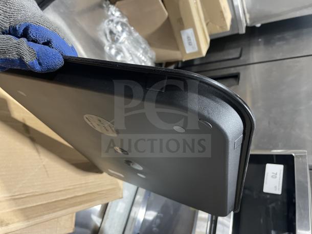 Brand new Carlisle NCT1418 black serving tray, 14"x18", commercial use, durable plastic, auction bundle of 12 trays.