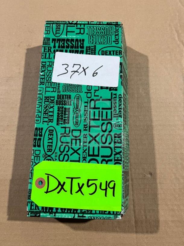 NEW Dexter Russell Sani-Safe Series stainless steel paring knife, model 26383, in box with black grip handle.