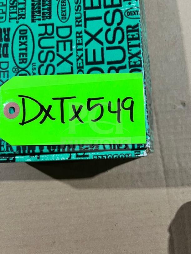 NEW Dexter Russell Sani-Safe Series Paring Knife in box, Model 26383, black grip, stainless steel, "DxTx549" tag.