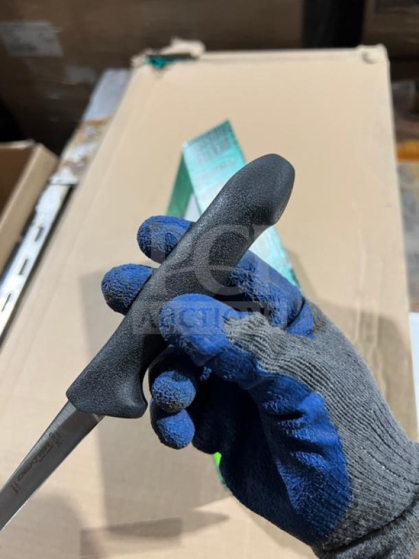 NEW Dexter Russell Sani-Safe commercial paring knife, model 26383. Black grip handle, stainless steel blade.