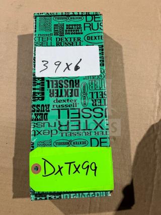 Dexter Russell Sani-Safe Series Knife Box, Model ST131-5. Features brand pattern and labels "39x6" and "DxTx99". New condition.