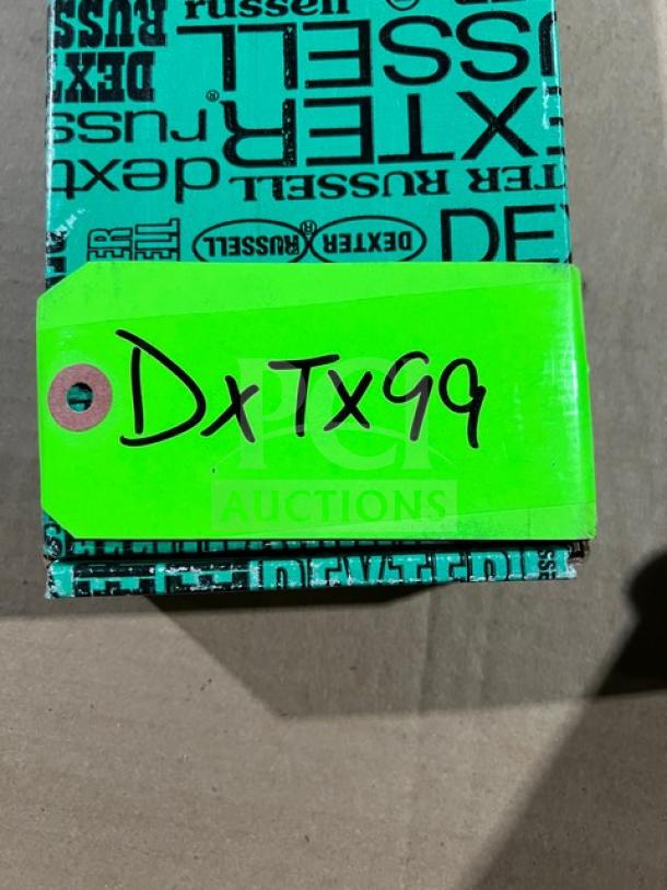 Dexter Russell Sani-Safe Series box with label for model ST131-5 boning knife. Green tag marked "DxTx99."