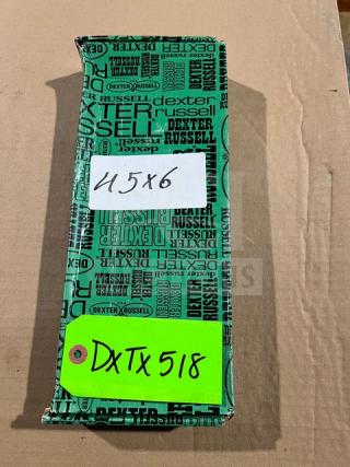 NEW Dexter Russell Sani-Safe 3.25" Paring Knife, Model S104G-PCP, with green grip handle in branded packaging.