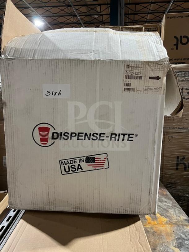 New Dispense-Rite Cup Dispenser SLR-2F-CSD, in box, features silicon baffle system. Model: 12483016276, Made in USA.