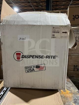 New Dispense-Rite Cup Dispenser SLR-2F-CSD, in box, features silicon baffle system. Model: 12483016276, Made in USA.