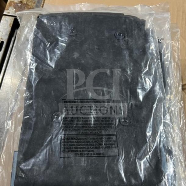 New Chef Revival J200BK-XS black long-sleeve chef jacket, poly/cotton blend, XS size, packaged in plastic.