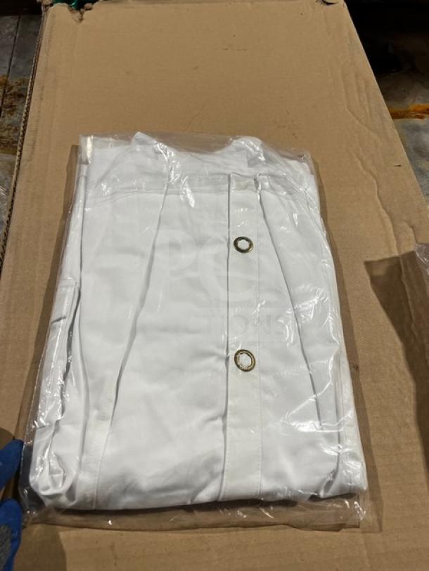 NEW Chefwear Commercial White XL Chef Coat CW5668-CW40 in packaging, textured style, pristine condition.