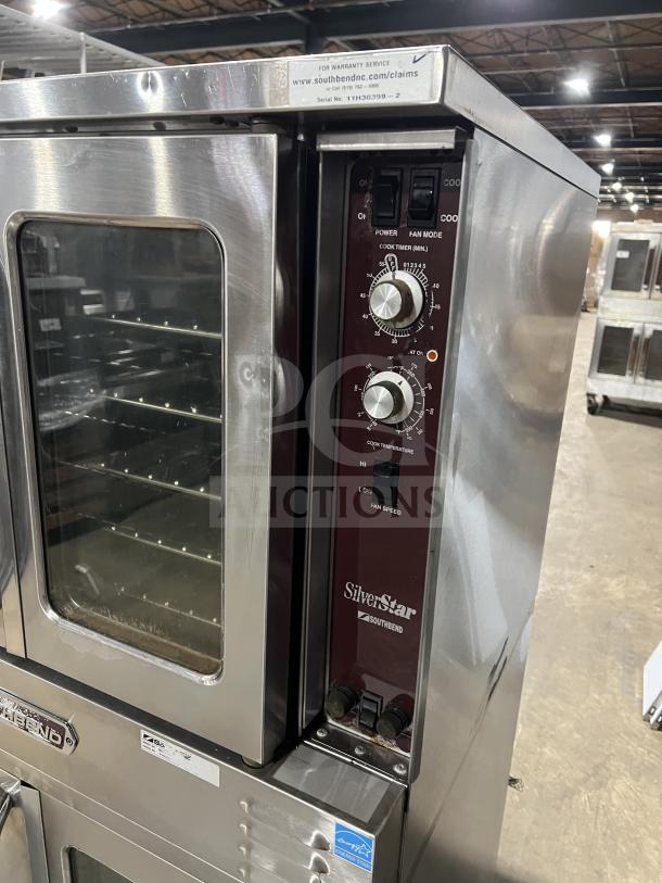 Southbend SilverStar SL-Series double stacked stainless steel convection oven, model SLES/20SC, Energy Star certified.