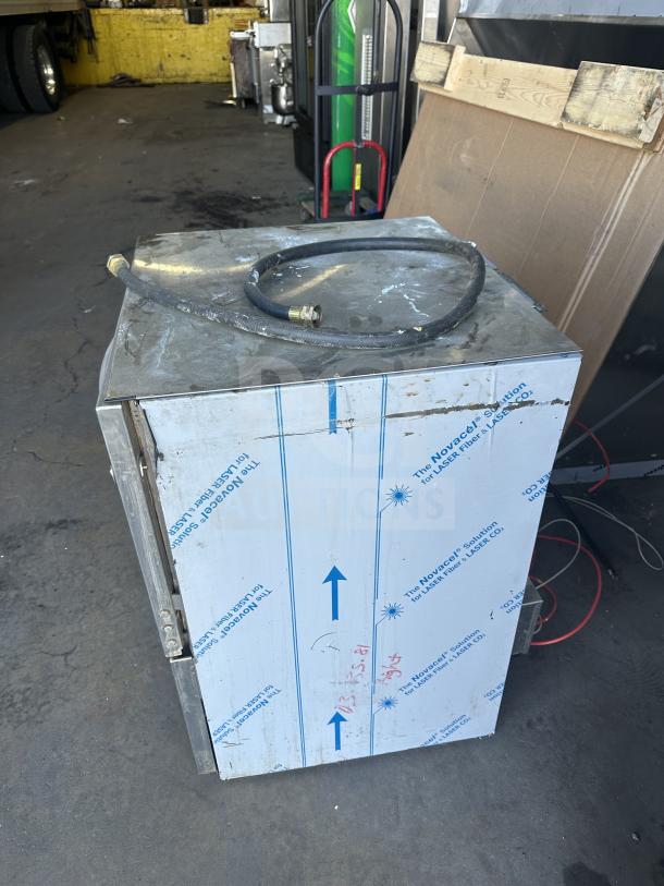 Jackson DishStar HT-E commercial stainless steel dishwasher, electric, undercounter model, includes full-size peg rack.