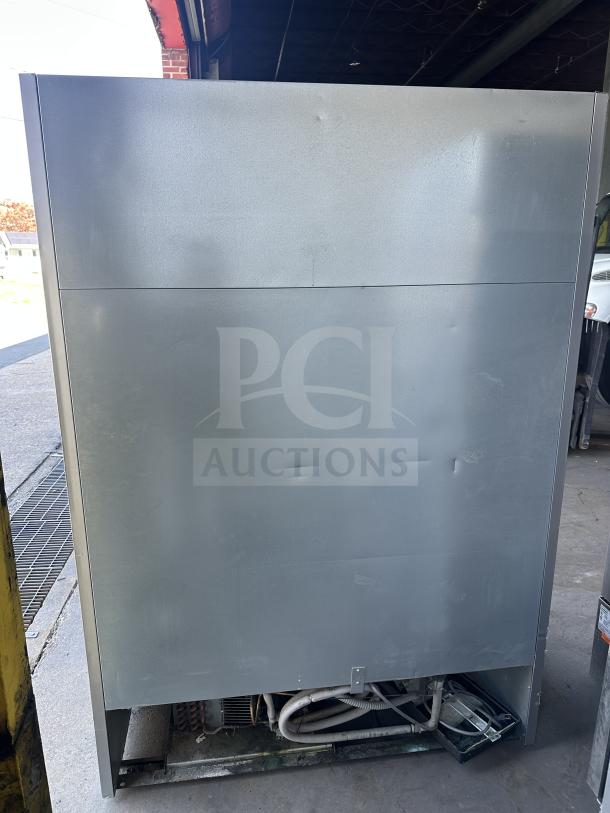 Beverage Air KF48-1AS commercial stainless steel reach-in with 2-door freezer. Electric, 115V, 1 Phase. Good condition.