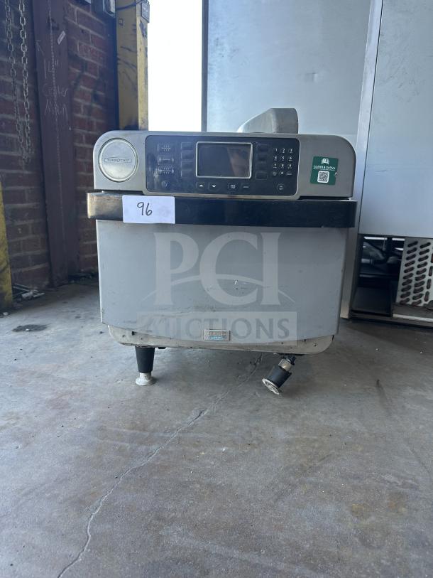 Goodf! TurboChef ENC2 commercial rapid cook oven, electric, digital controls, on legs, 208/240V, Model: ENC2D12457, visible wear.