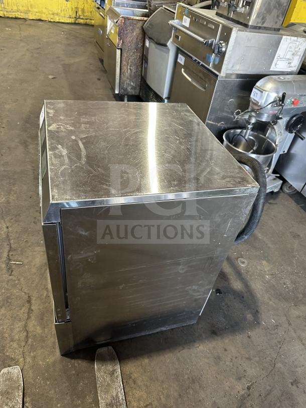 Hobart Advansys LXER stainless steel commercial undercounter dishwasher, electric, high-temp, model 231198716, used condition.
