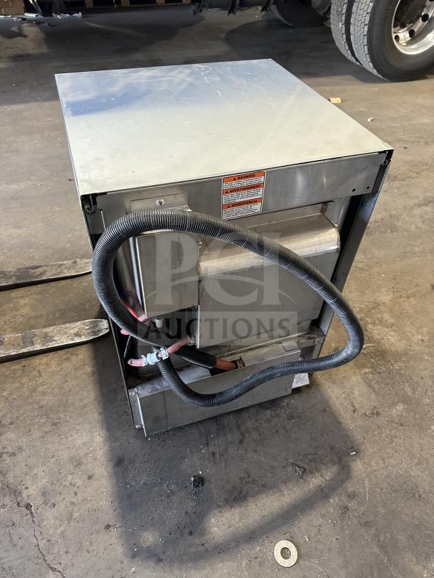 Hobart Advansys LXER stainless steel undercounter dishwasher, electric-powered, high-temp, Model LXER, SN: 231198716, 120/208-240V.