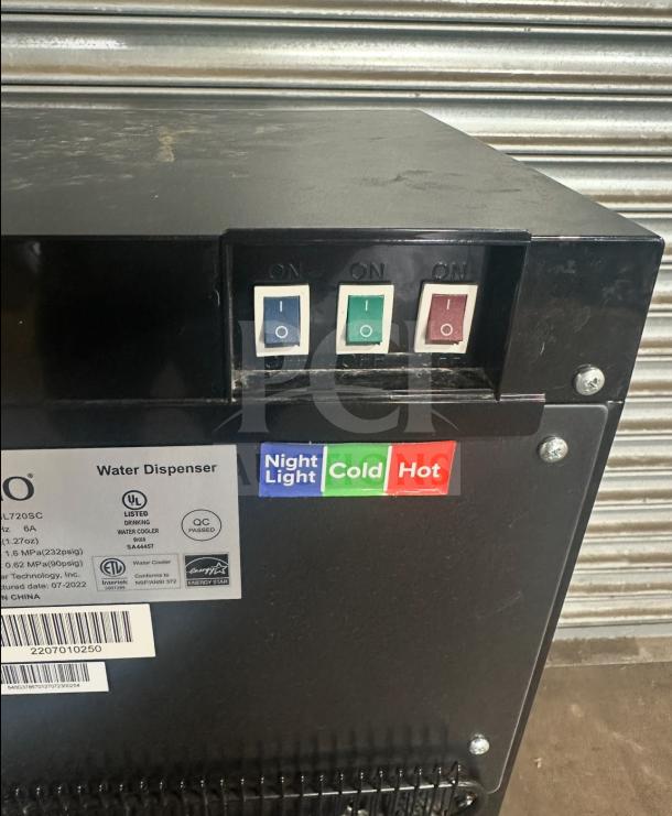 Brio CLBL720SC Electric Water Dispenser with night, cold, and hot settings. Features 115V power, UL listed, QC passed.