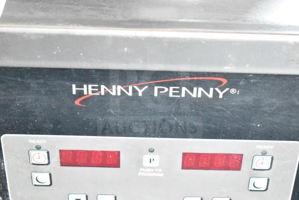 2025 Henny Penny 600 Pressure Fryer, natural gas, 80,000 BTU, digital controls, on commercial casters, good condition.