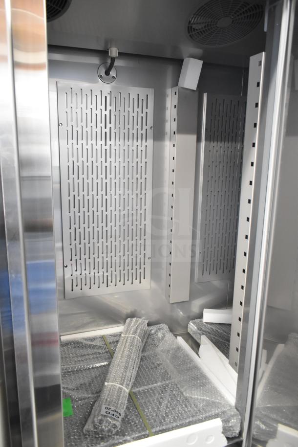 Brand new 2025 Avantco 178SS3RHC Commercial 3 Door Cooler, reach-in model, scratch and dent, 115V, 1 phase.