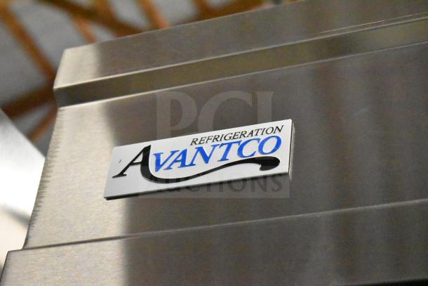 Brand new Avantco 178SS3FHC commercial reach-in freezer, 2025 model, 3 doors, 115 volts, 1 phase, minor scratches and dents.