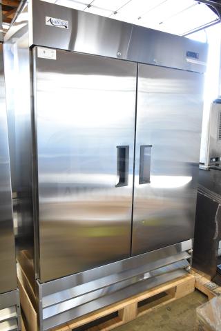 Brand new Avantco 178A49RHC 2-door reach-in cooler. Stainless steel, 115V, 1 phase. Scratch and dent condition.