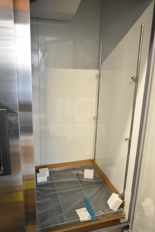 Brand new 2025 Avantco 178A49RHC commercial 2-door reach-in cooler, 115 volts, 1 phase, minor scratches and dents.