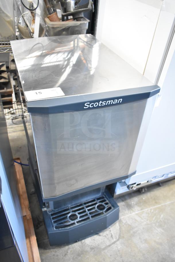 Brand new, scratch and dent Scotsman HID312A-1A ice machine and water dispenser. Countertop, 12 lb. bin, hands-free.