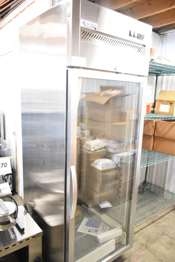 Brand new, scratch and dent 2025 Avantco 178Z1RGHC single door commercial reach-in cooler, 115V, 1 phase.