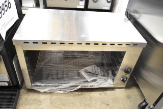 Brand new Avantco 177CHSME32IM 32" electric cheese melter, scratch and dent, 208/240V, stainless steel, with controls visible.