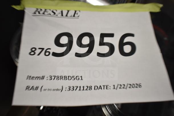 BRAND NEW SCRATCH AND DENT! 378RBD5G1 Single 5 Gallon Bowl Refrigerated Beverage Dispenser, tag shows item details.