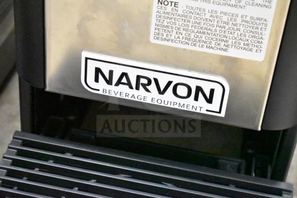 BRAND NEW SCRATCH AND DENT! 378RBD5G1 single 5-gallon refrigerated beverage dispenser, Narvon label visible.